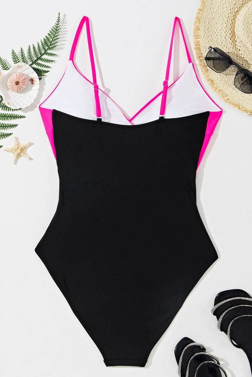 Chic rose red cutout monokini - Love Salve